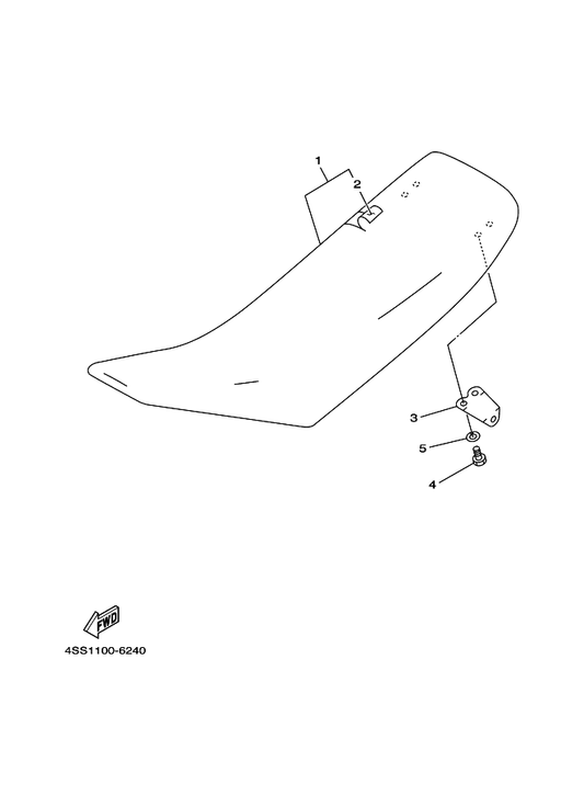 Yamaha 4SS-24728-00 . Bracket, Seat — shown on the Seat parts diagram