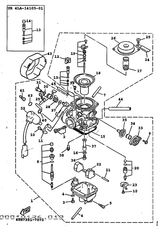 Yamaha 3KW-14107-20 . Needle Valve Set — shown on the Carburetor parts diagram