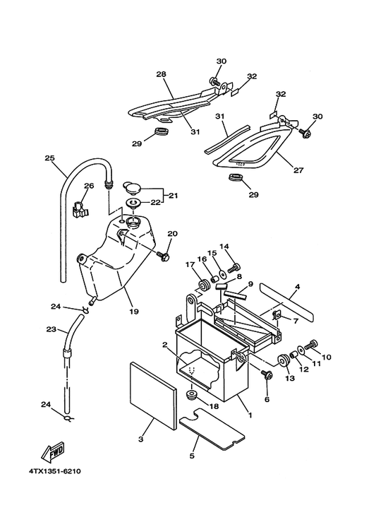 Yamaha 90560-07007 Spacer — shown on the Side Cover parts diagram