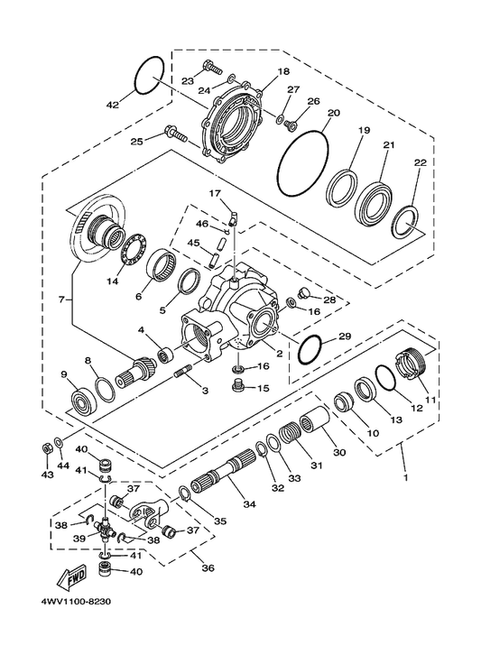 Yamaha 93440-23165 . Circlip — shown on the Drive Shaft parts diagram