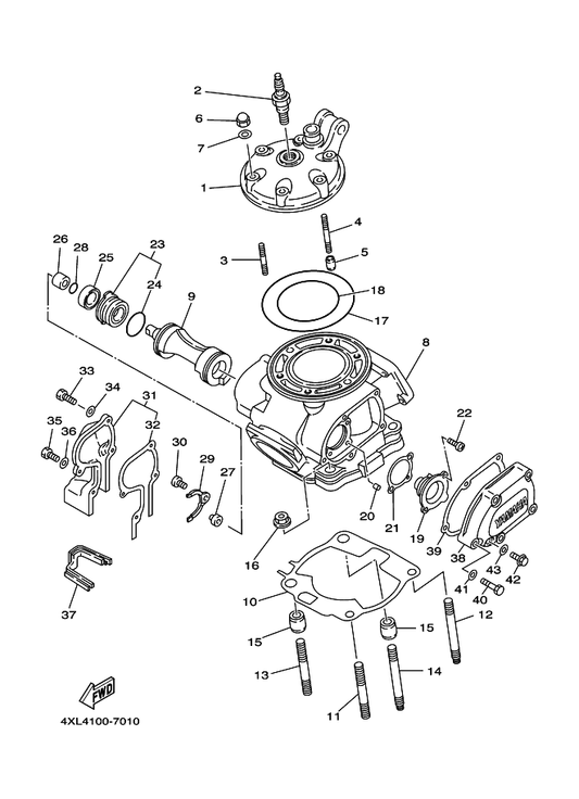 Yamaha 93210-270A8 . O-Ring — shown on the Cylinder Head parts diagram