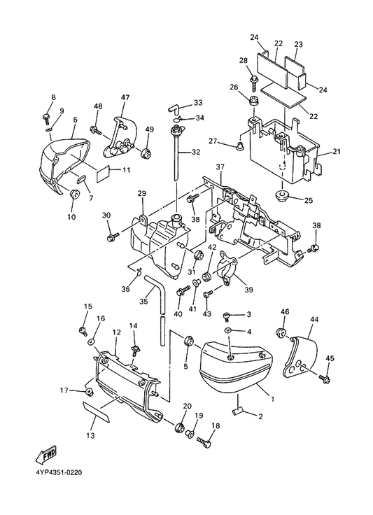 Yamaha 3Y6-21747-00 Damper — shown on the Side Cover parts diagram