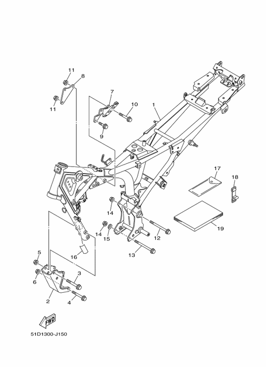 Yamaha 51D-F8199-E1 Manual,Owner'S — shown on the Frame parts diagram