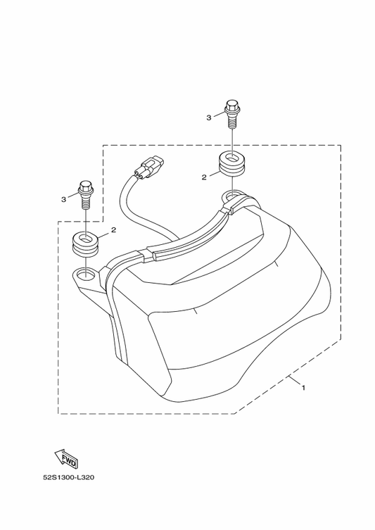 Yamaha 52S-H4700-10 Taillight Assy — shown on the Taillight parts diagram