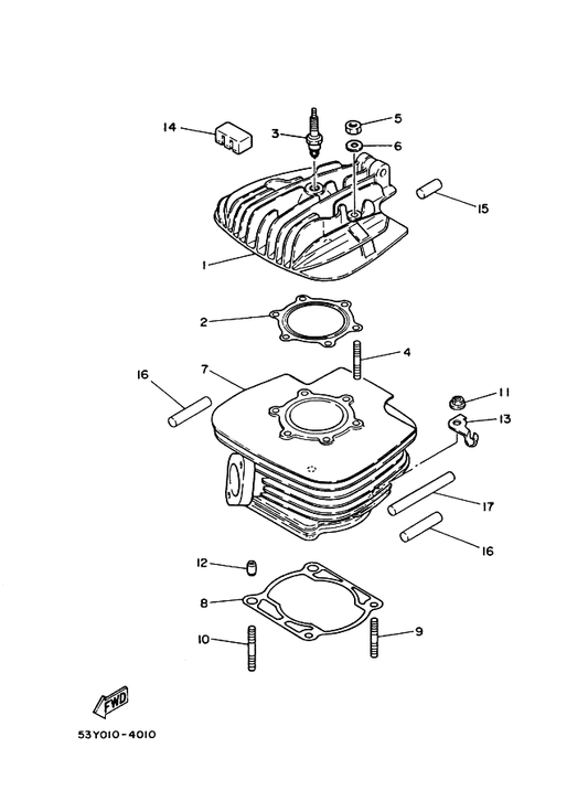 Yamaha 25Y-11181-00 ガスケツト,シリンダヘツド 1 — shown on the シリンダ parts diagram