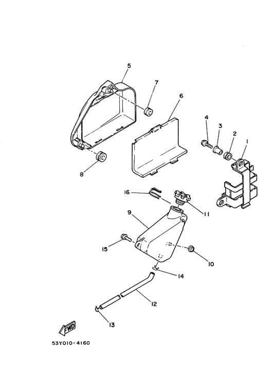 Yamaha 90480-01385 グロメツト — shown on the サイドカバー. オイルタンク parts diagram