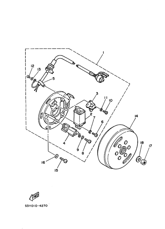 Yamaha 90201-12593 Washer, Plate — shown on the ゼキレータ parts diagram