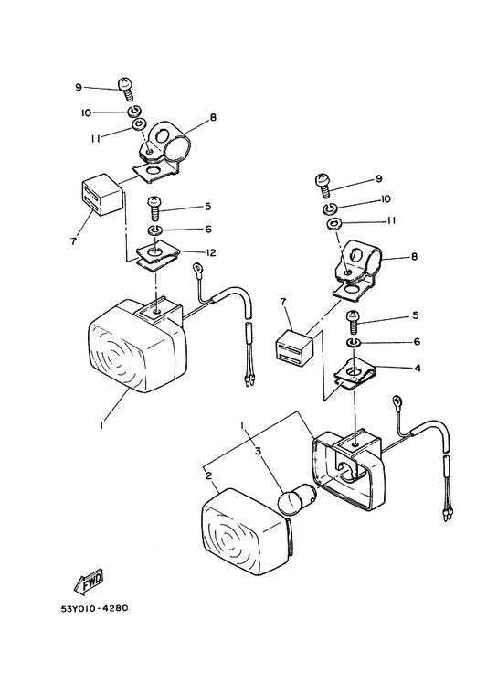 Yamaha 36X-83321-00 ダンパ,フラツシヤ 1 — shown on the フラツシヤライト parts diagram