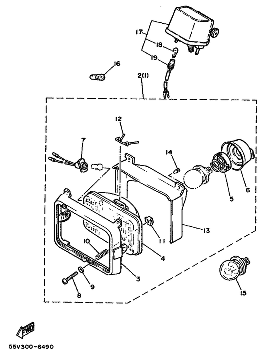 Yamaha 10V-84196-00 . Cover, Socket — shown on the Alternate parts diagram