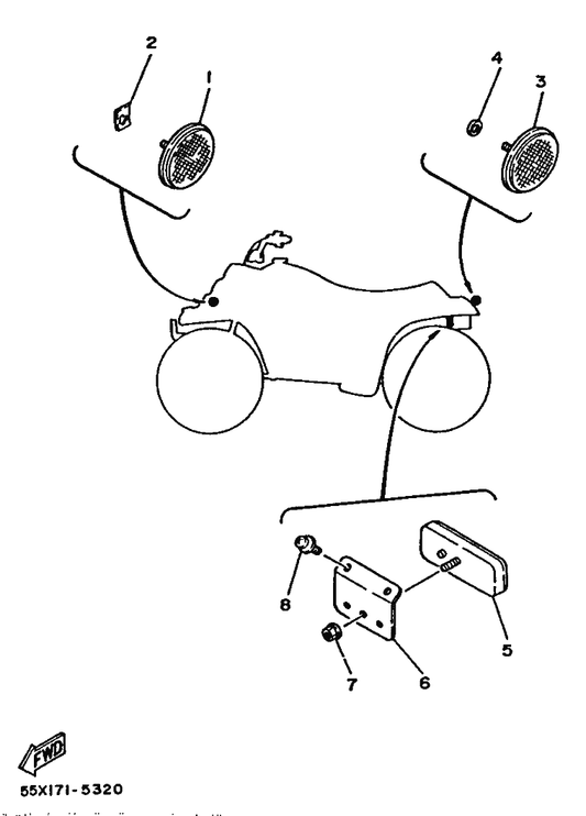 Yamaha 90183-05017 Nut, Spring — shown on the Electrical 2 parts diagram