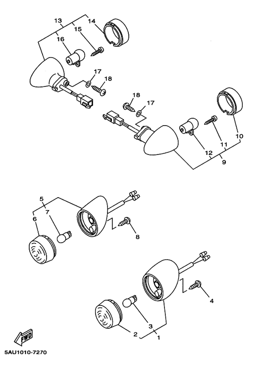 Yamaha 3DM-83312-00 . レンズ,フラツシヤ — shown on the フラツシヤライト parts diagram