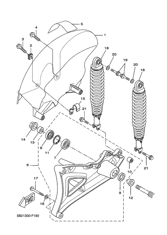Yamaha 1S6-F2359-00 . Seal 2 — shown on the Rear Arm & Suspension parts diagram