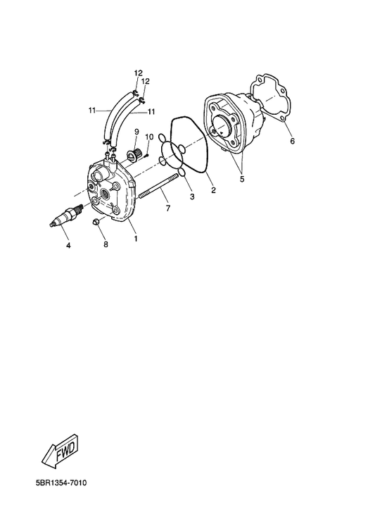 Yamaha 3VL-E1633-00 . Pin, Piston — shown on the Cylinder parts diagram
