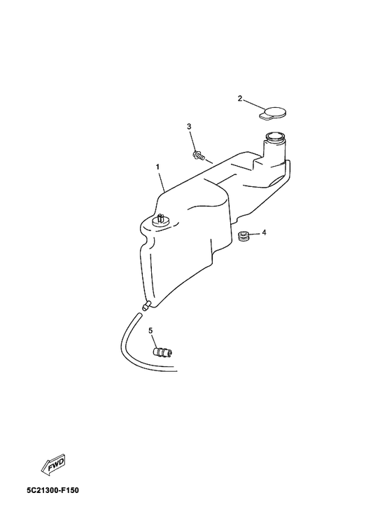 Yamaha 5C2-F1751-00 Tank, Oil — shown on the Oil Tank parts diagram