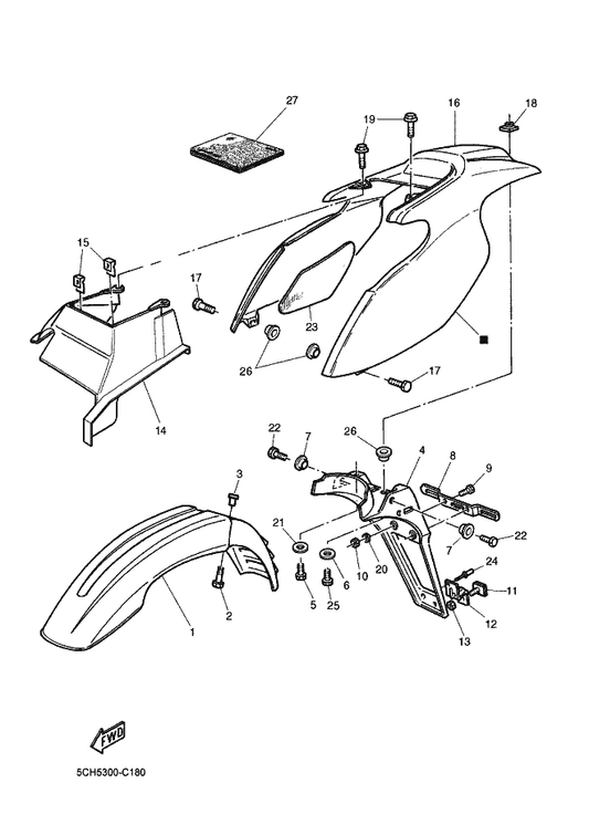Yamaha 5CH-F8199-E5 Manual,Owner'S — shown on the Fender parts diagram