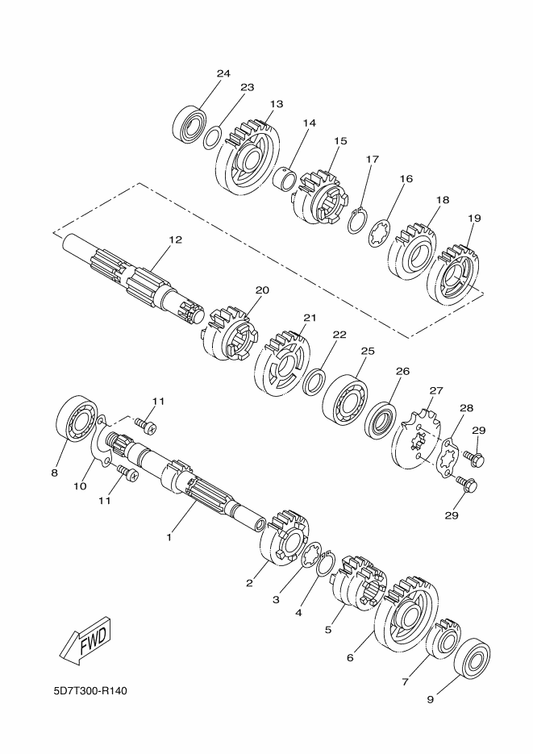 Yamaha BK6-E7231-00 Gear, 3Rd Wheel (30T) — shown on the Transmission parts diagram
