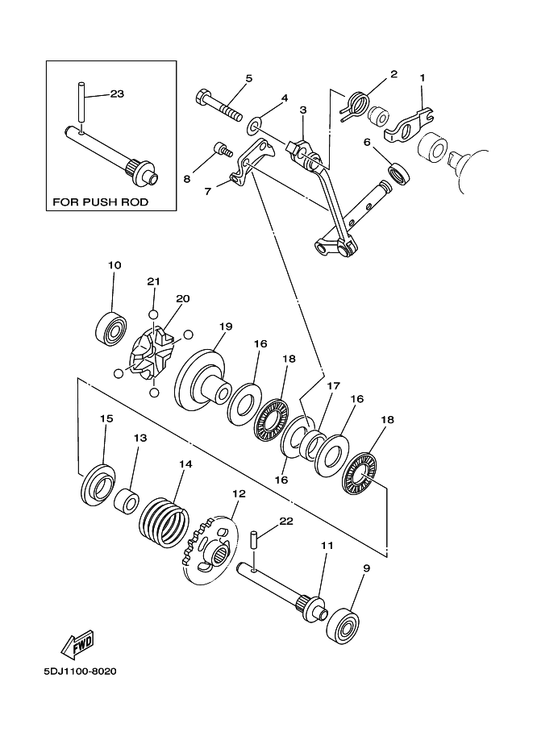 Yamaha 90387-152F2 Collar — shown on the Governor parts diagram