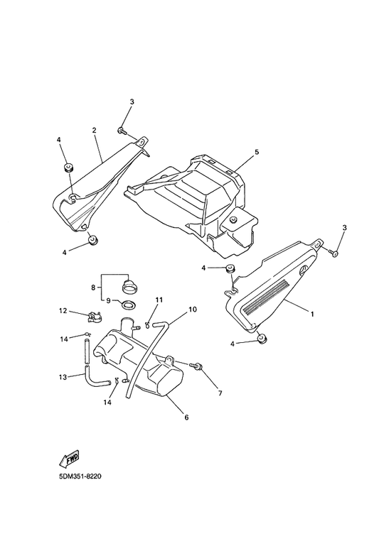 Yamaha 4YR-21711-00 Cover, Side 1 — shown on the Side Cover parts diagram