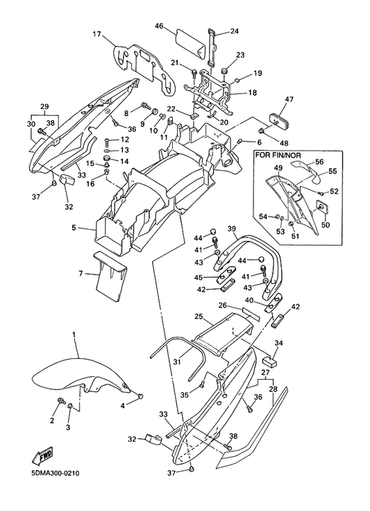Yamaha 99246-00080 . Emblem, Yamaha — shown on the Fender parts diagram
