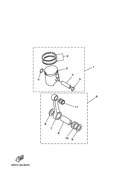 Yamaha 4SR-11650-00 Connecting Rod Assy — shown on the Optional Parts 1 parts diagram