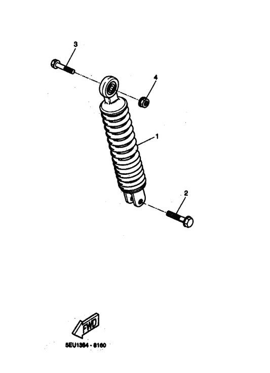 Yamaha 5EU-F2210-01 Shock Absorber Assy, Rear — shown on the Rear Suspension parts diagram