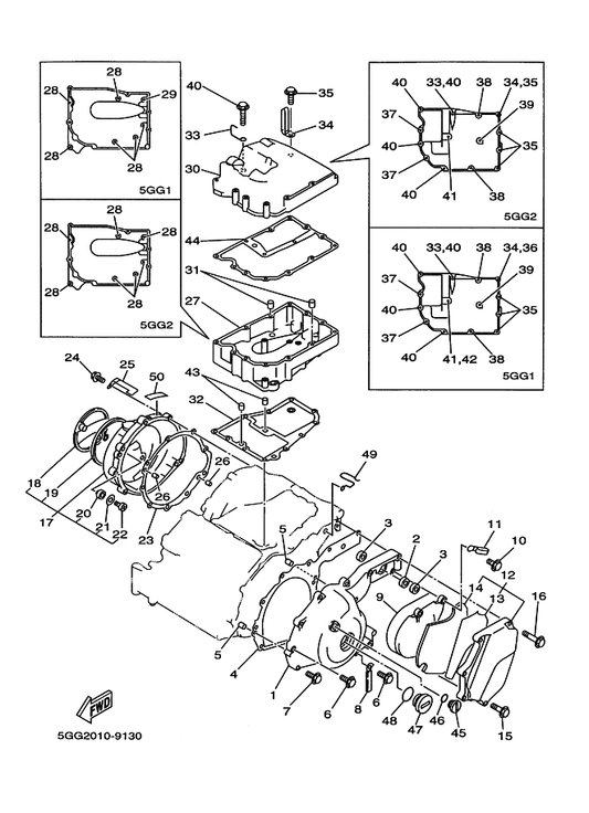Yamaha 90461-10136 Clamp — shown on the クランクケースカバー 1 parts diagram