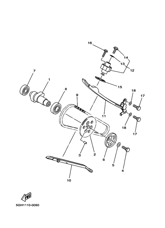 Yamaha 94591-49116 Chain — shown on the Camshaft & Chain parts diagram