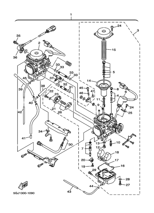Yamaha 3UH-14945-00 . . Plate — shown on the Carburetor parts diagram