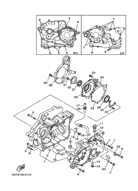 Yamaha 4WV-15388-00 Plate, Bearing Cover — shown on the Crankcase parts diagram