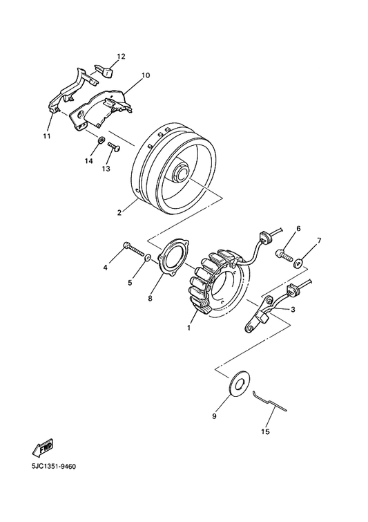 Yamaha 4NK-81670-00 Pick-Up Assy — shown on the Generator parts diagram