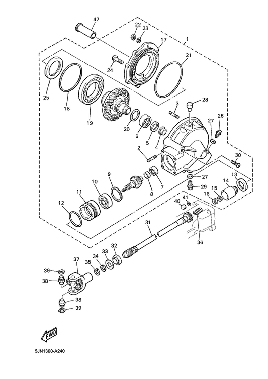 Yamaha 4H7-46153-00 . Collar, Guide — shown on the Drive Shaft parts diagram