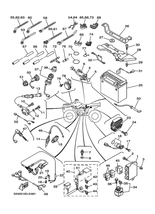 Yamaha 93210-57428 O-Ring — shown on the Electrical 1 parts diagram