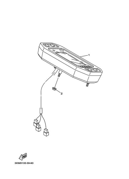 Yamaha 5B4-83500-11 Meter Assy — shown on the Meter parts diagram