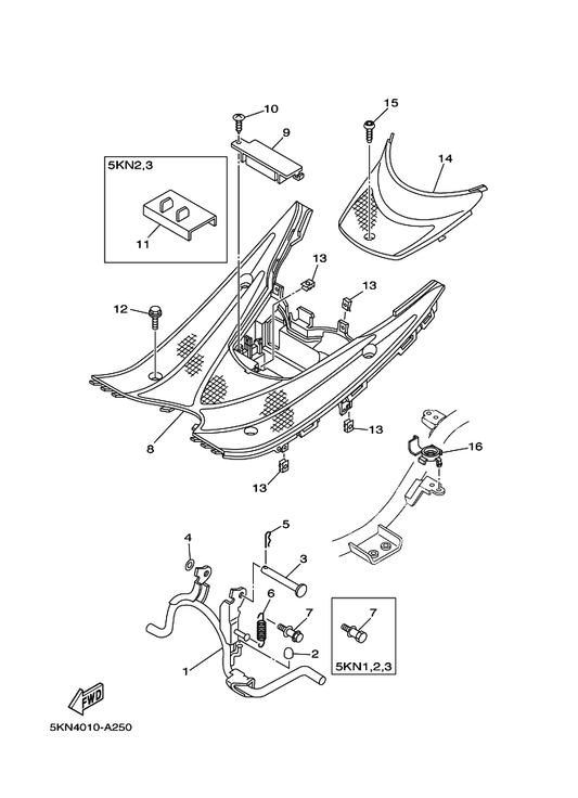 Yamaha 90506-32513 スプリング,テンシヨン — shown on the スタンド. フートレスト parts diagram