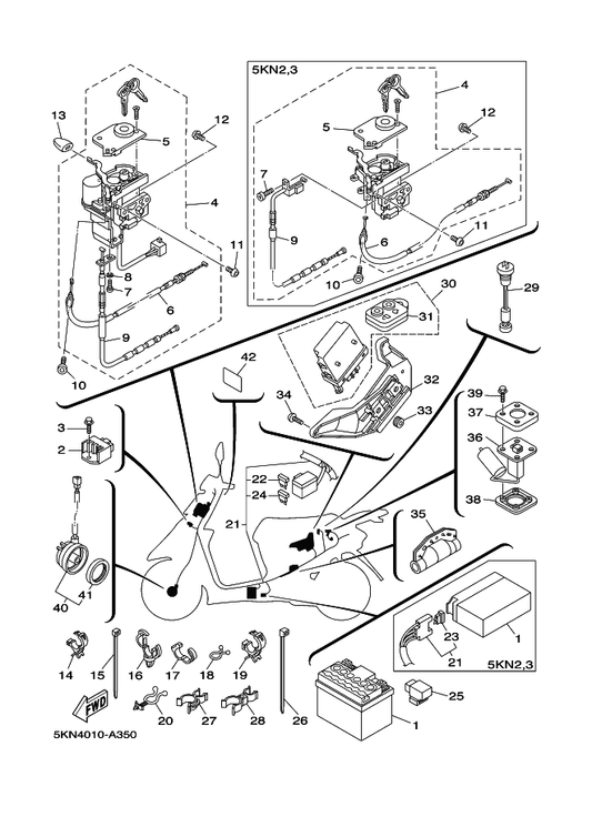 Yamaha 3LA-81960-01 Rectifier & Regulator Assy — shown on the エレクトリカル 2 parts diagram
