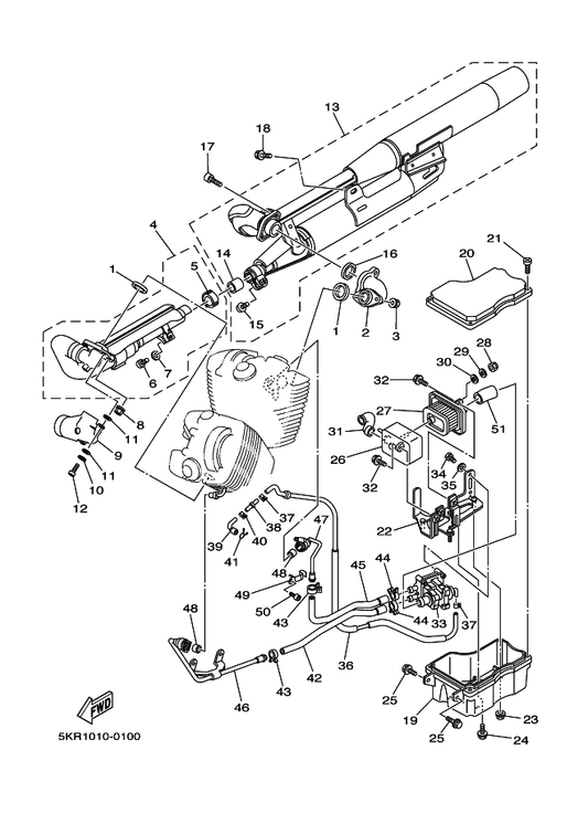 Yamaha 5JX-14625-00 Joint, Exhaust 2 — shown on the Exhaust parts diagram