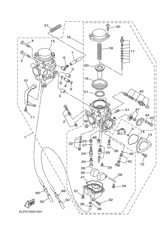 Yamaha 90467-06194 . . Clip — shown on the Carburetor parts diagram