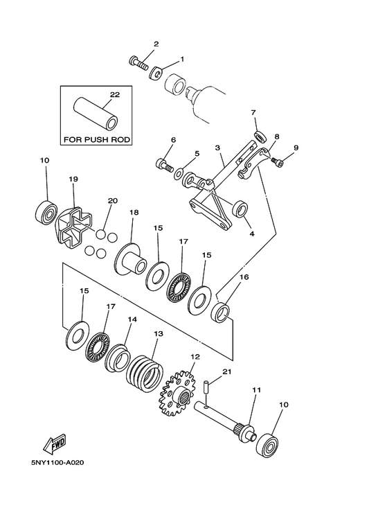 Yamaha 90501-30001 Spring, Compression — shown on the Governor parts diagram