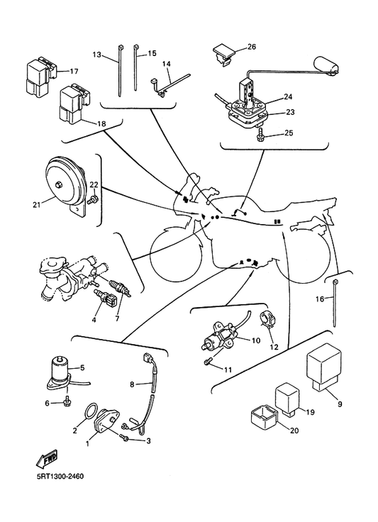 Yamaha 4VR-8338V-00 Damper — shown on the Electrical 2 parts diagram
