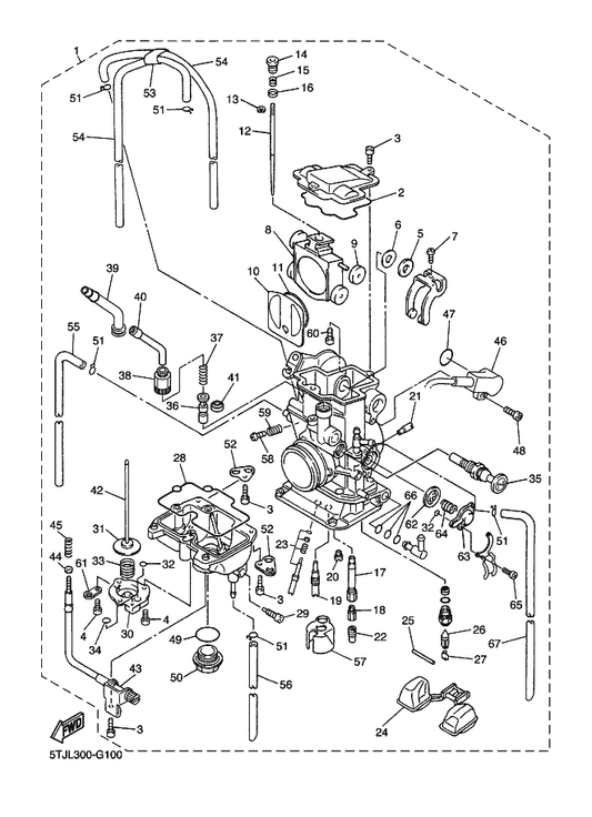 Yamaha 3TJ-14564-40 . O-Ring — shown on the Carburetor parts diagram