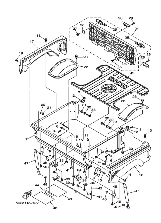 Yamaha 90149-06280 . Screw — shown on the Carrier parts diagram