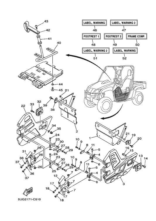 Yamaha 5B4-F1558-00 Label, Warning 2 — shown on the Alternate 2 parts diagram