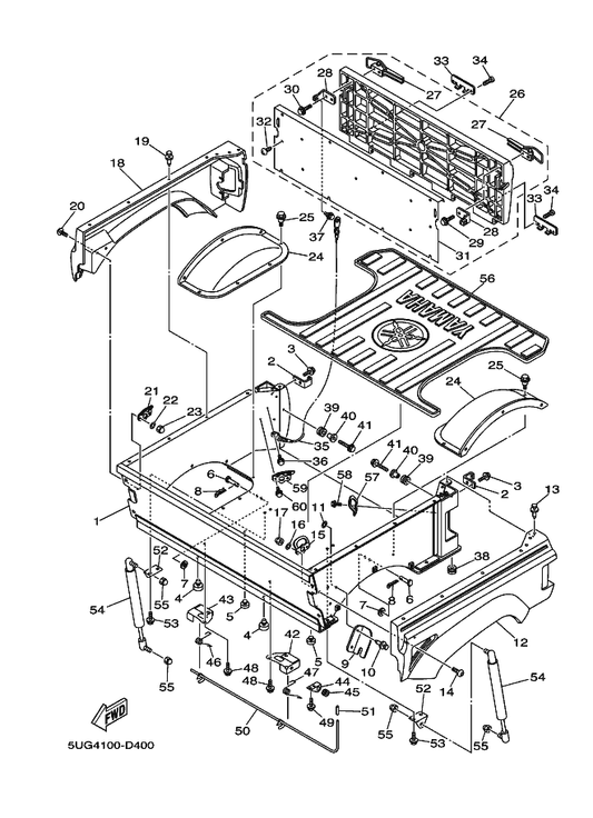 Yamaha 90480-10297 Grommet — shown on the Carrier parts diagram
