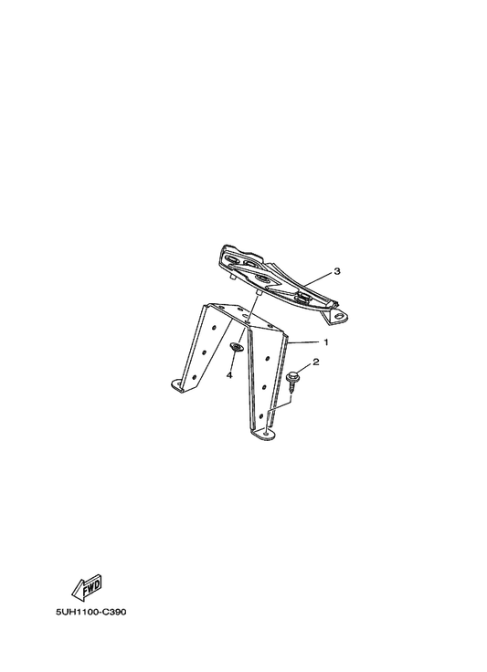 Yamaha 5UH-F5921-00 Bracket, Support — shown on the Meter parts diagram
