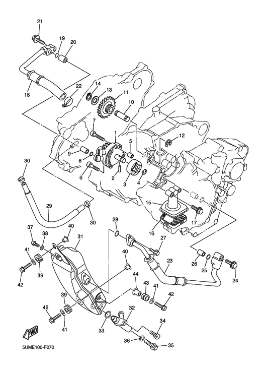 Yamaha 90201-082A6 Washer, Plate — shown on the Oil Pump parts diagram