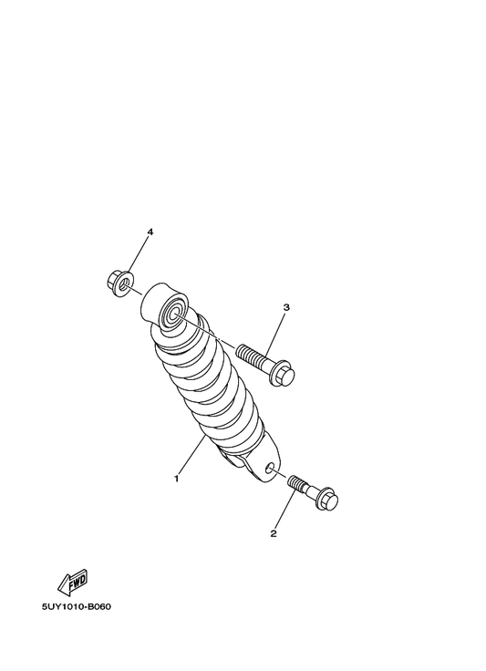 Yamaha 90105-08051 Bolt, Flange — shown on the Rear Arm & Suspension parts diagram