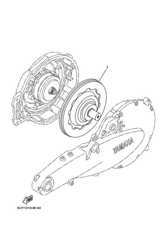 Yamaha 5UY-818C0-00 ロータ コンプリート — shown on the ゼネレータ parts diagram