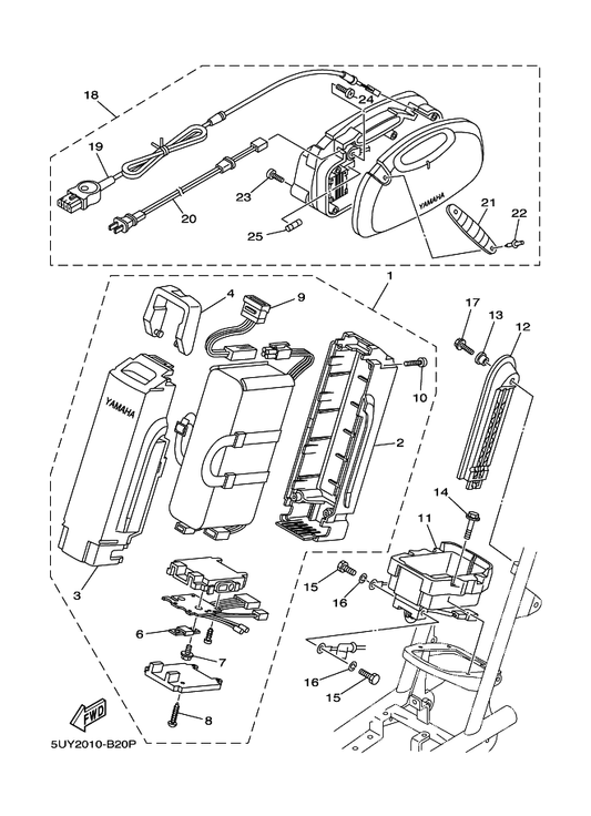 Yamaha 97707-30514 . Screw, Tapping — shown on the エレクトリカル 1 parts diagram