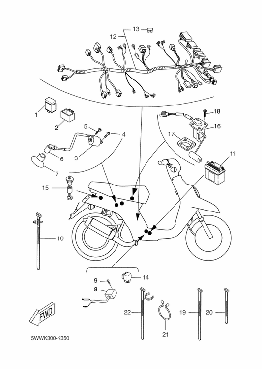 Yamaha 5PF-H2370-00 Plug Cap Assy — shown on the Electrical 2 parts diagram