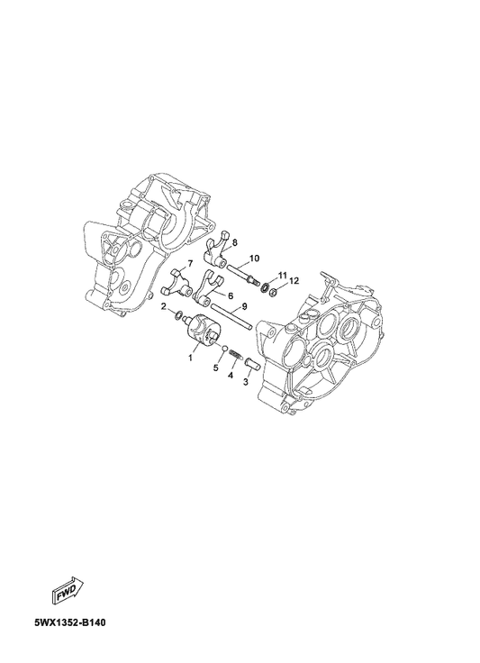 Yamaha 4YV-E8542-00 Point, Neutral — shown on the Shift Cam & Fork parts diagram